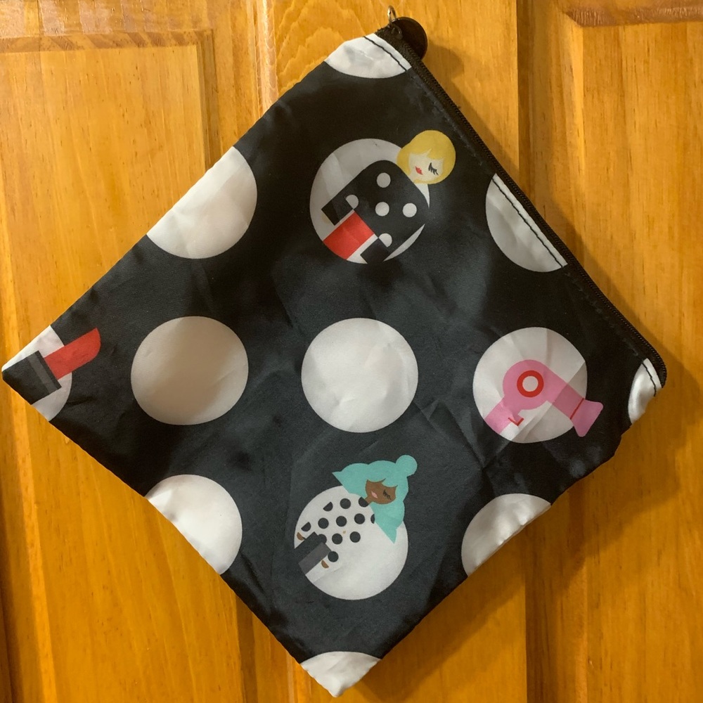 Sephora small silk zipper cosmetics bag